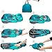 MANSOV Water Resistant Foldable Hiking Backpack Packable Daypack Lightweight Travel Bag (Light Blue, 38L)