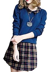 Plaid Print Long Sleeves  Shirt  Dress