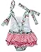 DQdq Baby Girls' Cotton Ruffles Romper Summer Dresses with Headband