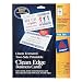 Avery Linen-Textured Two-Side Clean Edge Business Cards for Inkjet Printers, Matte, White, Pack of 200 (08873)
