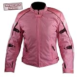 Ladies Pink Armored Motorcycle Tri-Tex™ Fabric Jackets - Size : XL