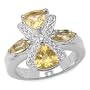 1.90 Carat Genuine Citrine .925 Silver Ring