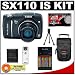 Canon PowerShot SX110 IS 9.0MP Digital Camera (Black) + Precision Design Accessory Kit