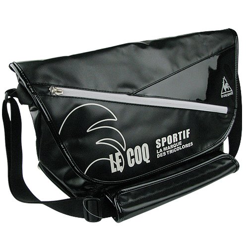 le coq sportif ルコック 2010MODEL《Mサイズ：ブラック》メッセンジャーバッグ QA890901-BLK