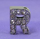 R Letter 10mm Slide Charm for Personalized Bling Dog Collar