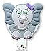 Elephant 3D Rubber Retractable Badge Holder