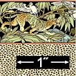 1:24 Jungle Leopards Dollhouse Wallpaper
