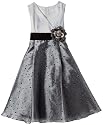 Rare Editions Girls 7-16 Satin Glitter Dress