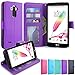 LG G Stylo Case, LK [Kickstand Feature] LG G Stylo Wallet Case, Luxury PU Leather Case Flip Cover Built-in Card Slots Stand For LG G Stylo, PURPLE