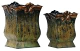 SI 26-0867 Set of 2 Upright Sandwashed Planters