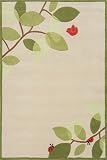 Momeni Leaves And Branches Rug, Ivory, 4' x 6'