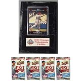 Philadelphia Phillies Chase Utley 2008 World Series Champions Baseball Card Plaque with FREE 4 Pks of MLB Trading Cards