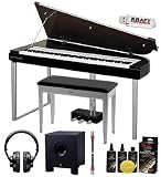 Yamaha MODUS H01 Contemporary Home Digital Piano Deep Brunette COMPLETE HOME BUNDLE