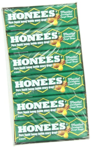 Ambrosoli Honees Menthol Eucalyptus Cough Drops 9-Drop Bars Pack of 24B000E7SYZM