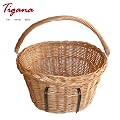 Tigana - Fahrradkorb aus Weide f�r Lenker mit Tragegriff 40 cm oval