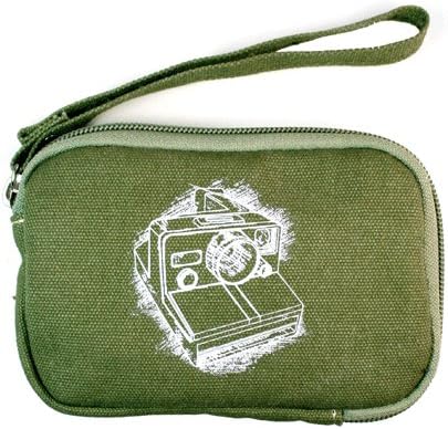 80's Camera Print Design Mini Glove Series Compact Camera Zipper Sleeve Cover (Khaki) for Ricoh CX6 / GR DIGITAL IV US / CX5 / CX4 / CX3 / CX2 / GR Digital I6 / CX1 / GR Digital II Point & Shoot Digital Cameras