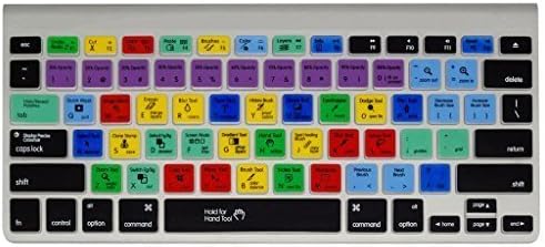 Luoful - Photoshop Shortcuts Hot Keys US Layout Keyboard Cover Silicone Skin for MacBook Pro 13"15"17" (with or w/out Retina Display) iMac and MacBook Air 13" and iMac Wireless Keyboard