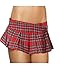 ZANZEA Women's Sexy Role Play Short Plaid Pleated Skirt Mini Skirt Lingerie