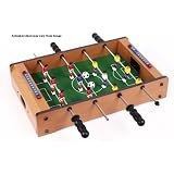 Mini Sports Foosball Wooden Tabletop Game with Soccer Balls (20 By 12 In,)