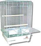 51m%2BWy8zUXL. SL160  Blue Ribbon Heavy Gauge Tall Bird Cage, 14 Inch by 16 Inch by 22 Inch, White/Granite