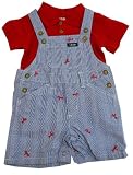 Izod Boys Two Piece Lobster Overalls Set 12 Months