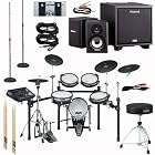 Roland TD-30K V-Pro Series Electronic Drum Kit Package - Roland CM220 Personal Monitor, Samson MS200 Stand, Tama HP300tw HH35s HT35w Drum Hardware, Boss FS6 Dual Channel Footswitch, Vic Firth Nova 5a Drum Sticks, and additional audio cables