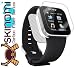 Skinomi TechSkin – Sony Smartwatch Screen Protector Ultra Clear Shield + Silver Carbon Fiber Full Body Protective Skin + Lifetime Warranty