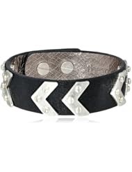 The SAK Signature Chevron Leather Silver Bracelet, 8.25"