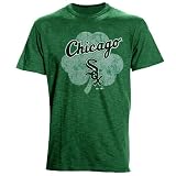 MLB Majestic Threads Chicago White Sox St. Patrick's Day Tri-Blend Crew T-Shirt - Green (X-Large)
