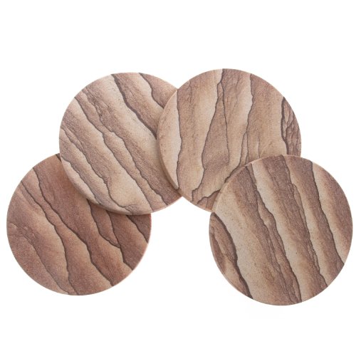 Thirsty Stone natural solid sandstone coasters Bar Coasters Olivia