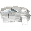 100 Silver Cotton Boxes Omega Necklace Jewelry Gift Displays 7 1/8"