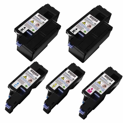 HI-VISION HI-YIELDS ® Compatible Toner Cartridge Replacement for Dell 1250 (2 Black, 1 Cyan, 1 Yellow, 1 Magenta, 5-Pack) On Sale
