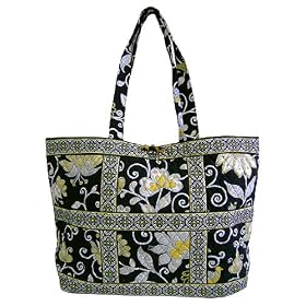 Vera Bradley Yellow Bird Large Tic Tac Tote