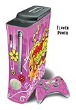 Skin Decal Cover for Xbox 360 Console + two Xbox 360 Controllers - Flower Power