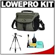 Lowepro Nova 180 AW Digital SLR Camera Shoulder Bag (Chestnut Brown) + Tripod + Accessory Kit for Canon Rebel T3, T3i, T1i, T2i, EOS 60D, 5D, 7D, Nikon D3000, D3100, D5000, D5100, D7000, D300s, Olympus Evolt E-5, E-30, E-620 & Sony Alpha A560, A580, A33, A35, A55