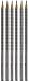Büroartikel : Faber-Castell 117697 - 6 Bleistifte GRIP 2001, Härtegrad: HB, Schaftfarbe: silber