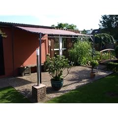 XL Design Pavillon Markise Terrassen�berdachung Sonnenschutz braun 300x260x190