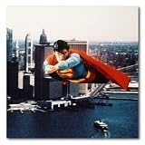 Christopher Reeve Color Box Canvas Print - Gallery Wrapped - (18x18 Inches - Superman Flying)