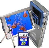 SVP HDDV-2880Bu 16MP Max TOUCH BUTTON 2.5-inch 270 DEGREE LCD Digital Video Camcorder + FREE 8GB High Speed SD Memory Card & Tripod