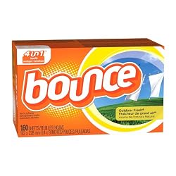 Bounce Fabric Softener Single Sheets, Out Door Fresh, 160 ct