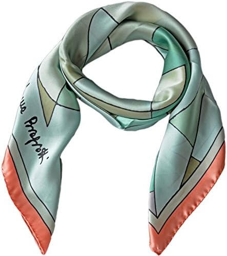 Laura Biagiotti Designer Women's Fashion 100% Silk Square Scarf 90x90cm (35"x35") Green
