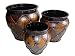 Set of 3, Metal, Wrought Iron Planter, Containers