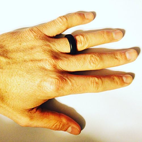 Rubber Wedding Ring / Silicone Engagement Band - for Athletic Outdoor Watermen, Sportsmen, Firemen|Firefighters, Medics, Construction Workers, Electricians, Military, Weight Lifters &amp; More