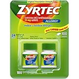 Zyrtec Cetirizine Hcl/Antihistamine (10 mg), 100 Tablets