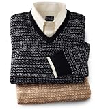 Signature Merino Wool Fair Isle V-Neck Sweater