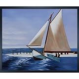 overstockArt Edward Hopper The Martha McKean of Wellfleet 20-Inch by 24-Inch Framed Oil on Canvas