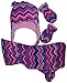 N'Ice Caps Girls Chevron Soft Sherpa Lined Hat/Scarf/Mitten Set