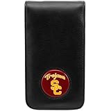 NCAA USC Trojans Black Leather Team Logo iPhone Case