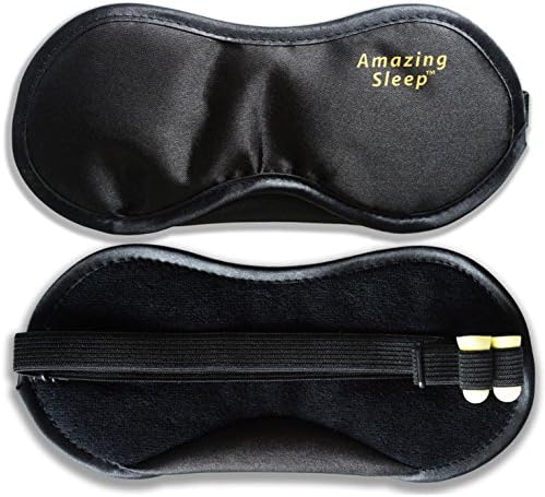 Amazing Sleep Mask with Earplugs and Super Lightweight Strap