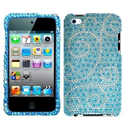 Bling Flourish Diamante For Apple Ipod Touch 4g 4th Generation Hard Case Cell Phone Protector Phone Accessory